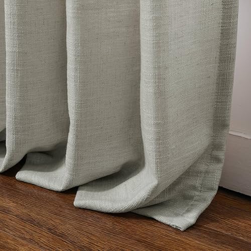 Miniatura 143 de Drapifytex Cortina plisada de lino sintético, cortina para oscurecer la habitación, 56 pulgadas de ancho x 96 pulgadas de largo, cortina de cobre 26