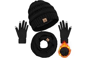 Winter Beanie Scarf & Gloves Set for Women