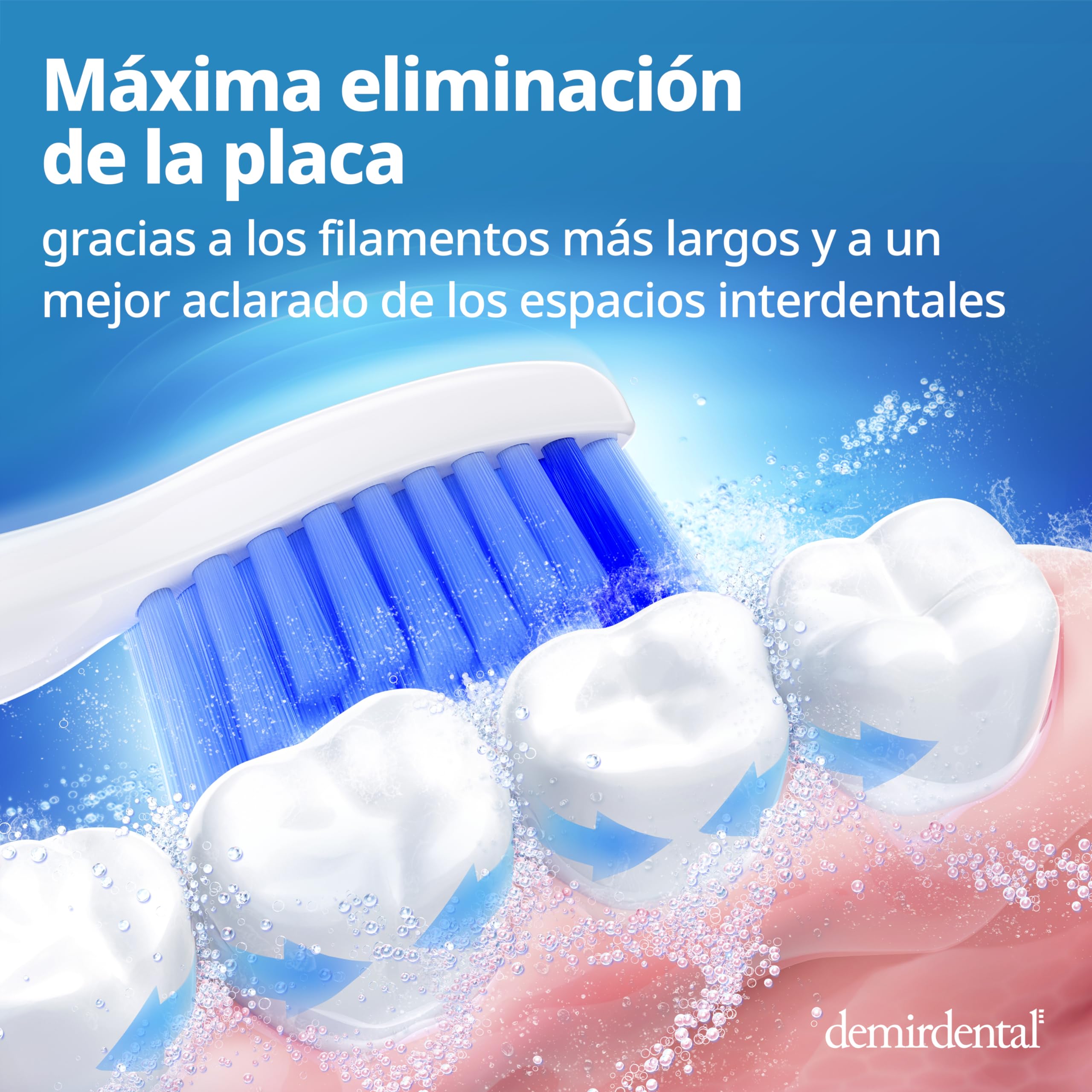 Pack con 8 cabezales demirdental compatibles con los recambios de Philips Sonicare, cepillos de dureza media, corresponde a HX6018