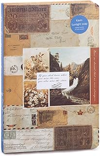 SallyFashion Diário Europeu Vintage, Caderno Executivo Capa Dura Diário Estilo Retrô Envelopes Tema para Mulheres Meninas ...