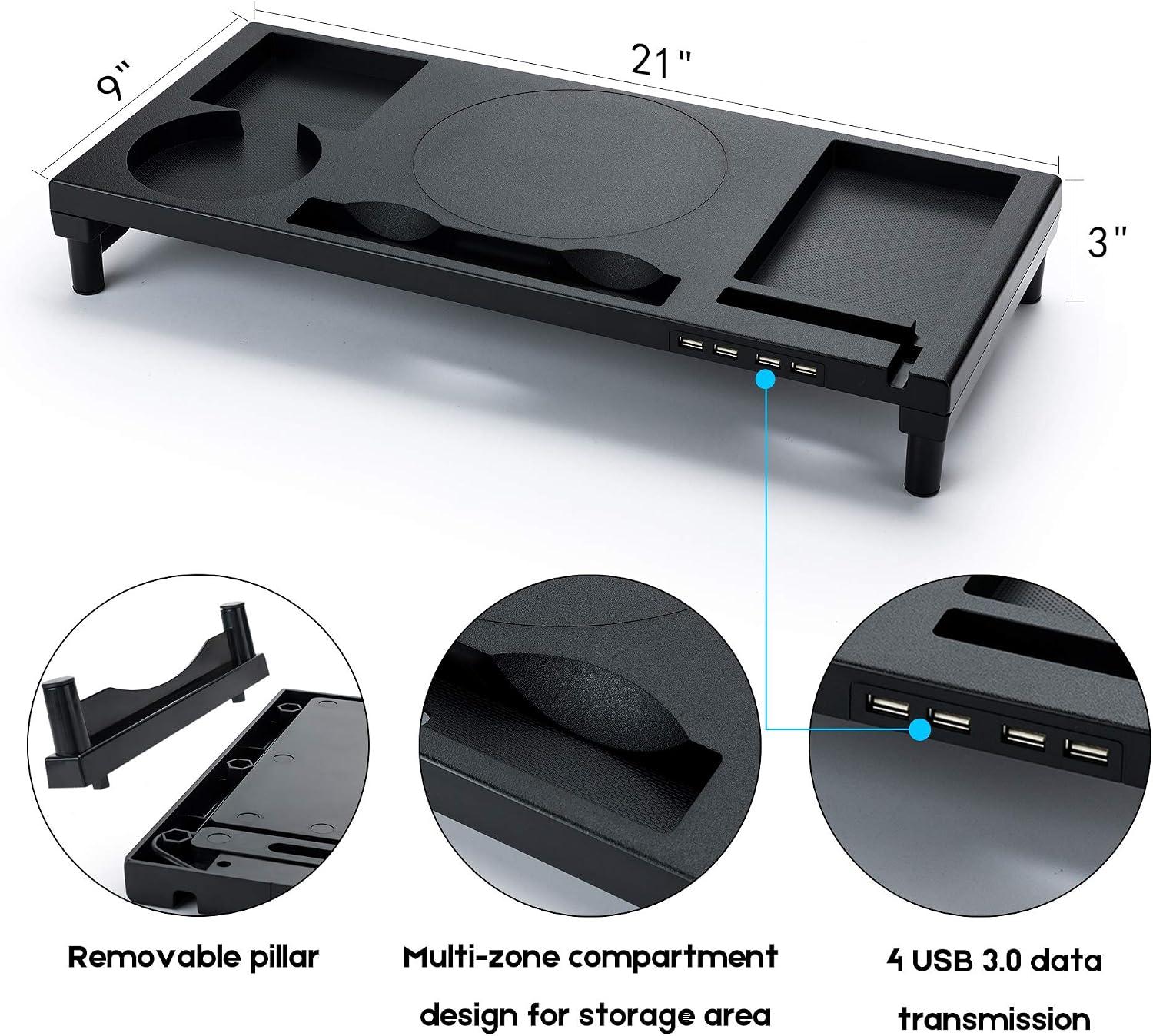 Buу 1 gеt 1 🔥 Monitor Stand, Monitor Riser with Usb3.0 Hub Support Charging, Computer Stand with Holding Slots, Desk Organizer with Phone Holder, Desktop Stand for Pc, Laptop Computer, Printer, Office, Home Frее Shірріng Ovеr $50 Monitor Stand, Monitor Riser with Usb3.0 Hub Support Charging, Computer Stand with Holding Slots, Desk Organizer with Phone Holder, Desktop Stand for Pc, Laptop Computer, Printer, Office, Home