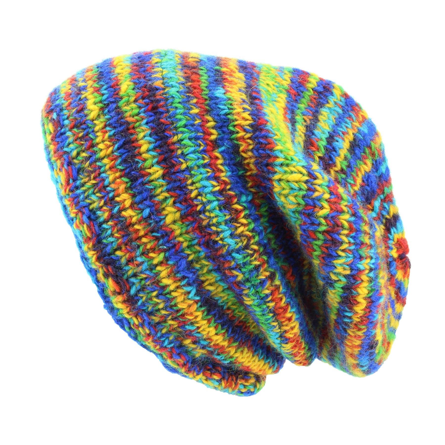 LOUDelephantWool Knit Baggy Slouch Beanie Hat