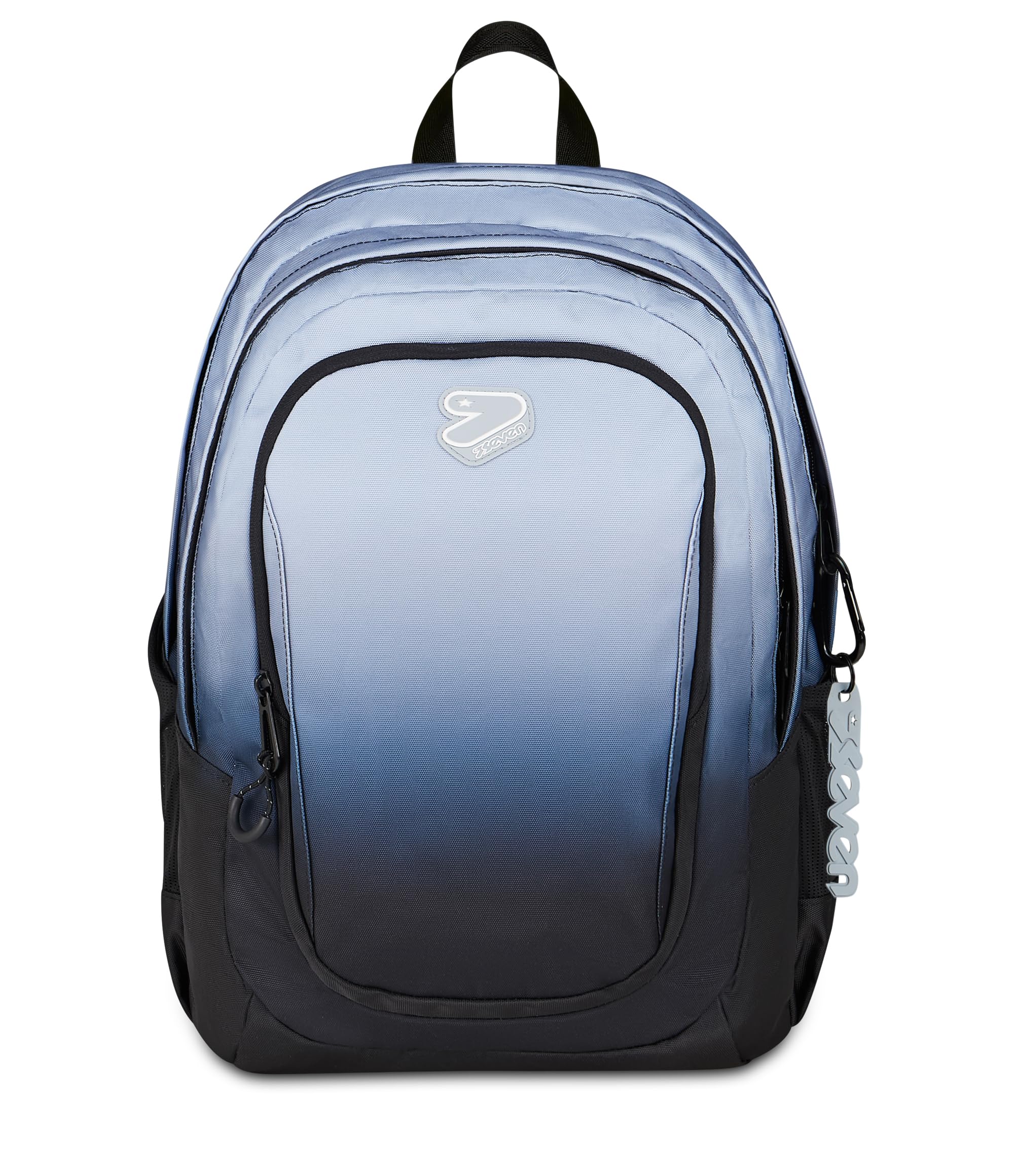 Seven Zaino Scuola SHADE TECH, Doppio Scomparto, Celeste, 29 L, Tasca frontale con zip, Tasca laterale portaborraccia, Scomparto Interno porta pc, Scuola media e superiore, Bambini, Ragazzi