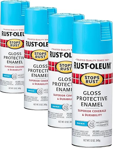 Vista 131 de Rust-Oleum - Pintura antióxido en aerosol, 12 onzas, color transparente brillante, modelo 7701830