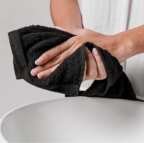 Miniatura 8 de Juego de 8 toallas de baño 100% algodón de lujo para baño, juego de 8 (2 toallas de baño y 2 toallas de mano y 4 paños de lavado)  Juego de toallas