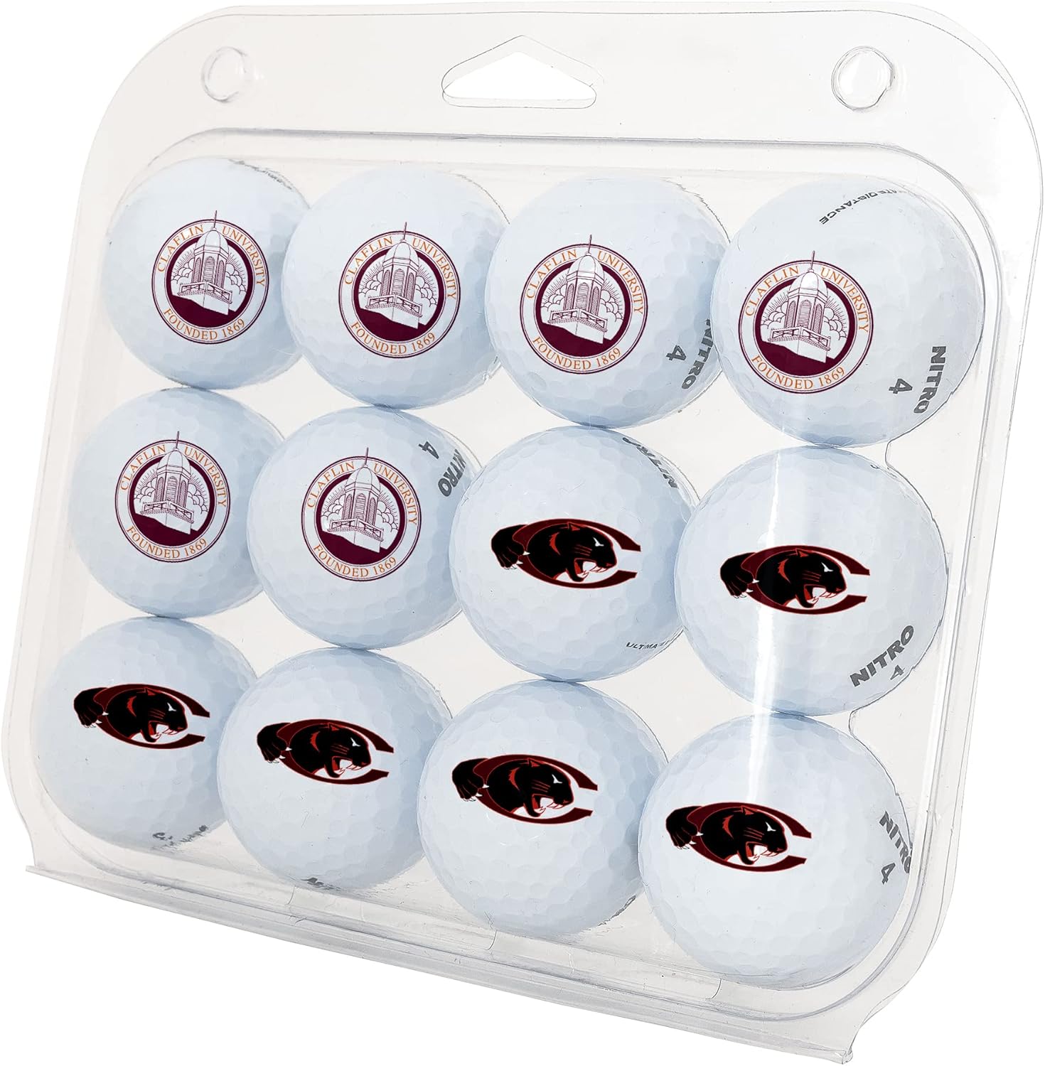 Desert Cactus Claflin University Golf Balls 12 Pack – CU Panthers Full Color Dozen – Officially Licensed Sport Team Accessory