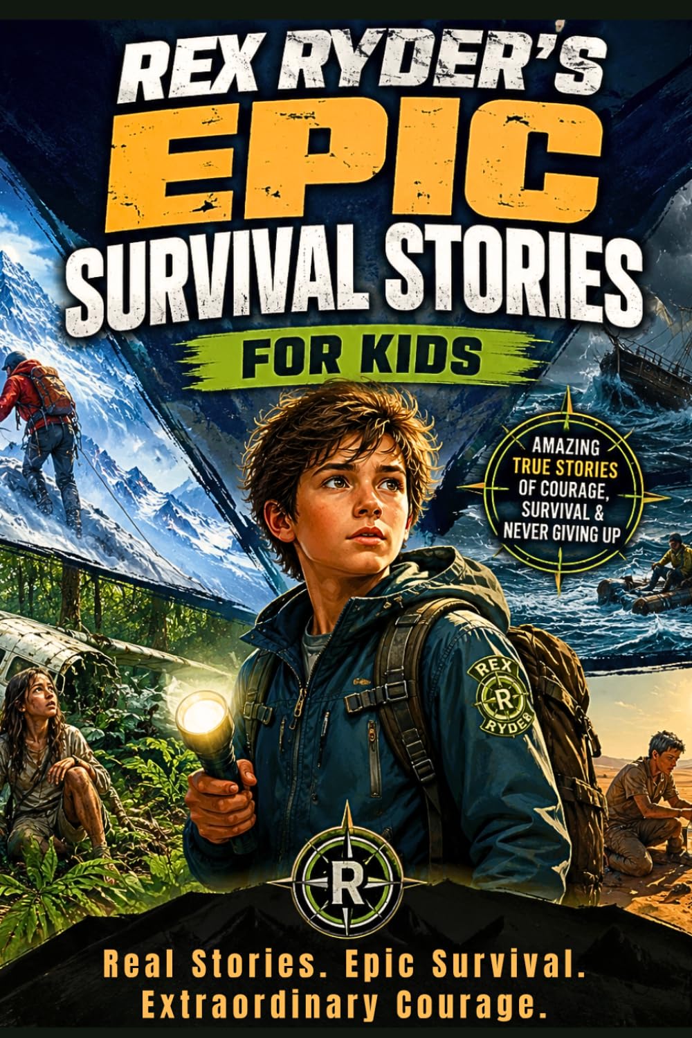 Rex Ryder's Epic Survival Stories for Kids: 10 True Survival Stories of Courage, Adventure, Survival & Never Giving Up | Inspiring Real-Life Heroes for Ages 8–12 (Rex Ryder’s Survival Files)