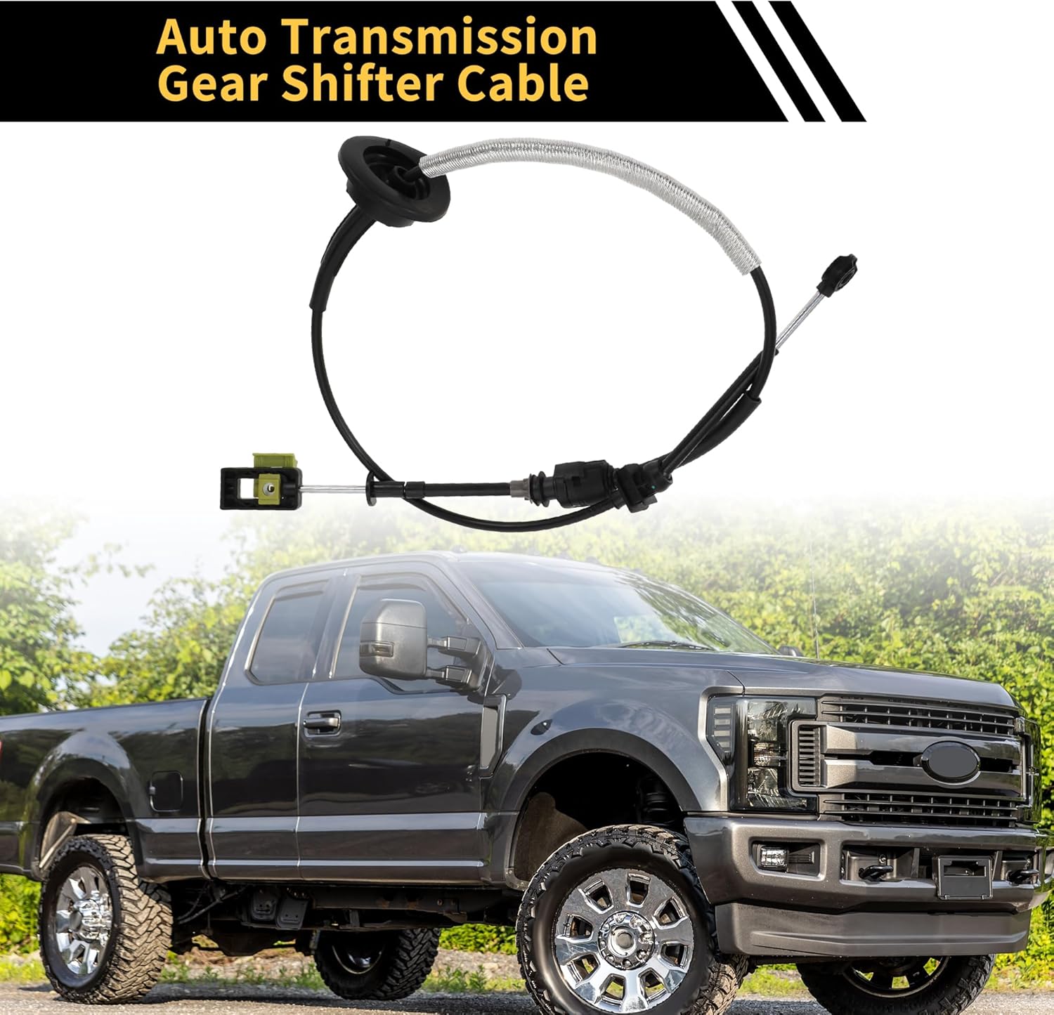 Automatic Transmission Gear Shifter Cable for Lincoln Mark LT 2006 2007 2008 Auto Trans Gear Shift Control Lever Cable Metal Plastic Black