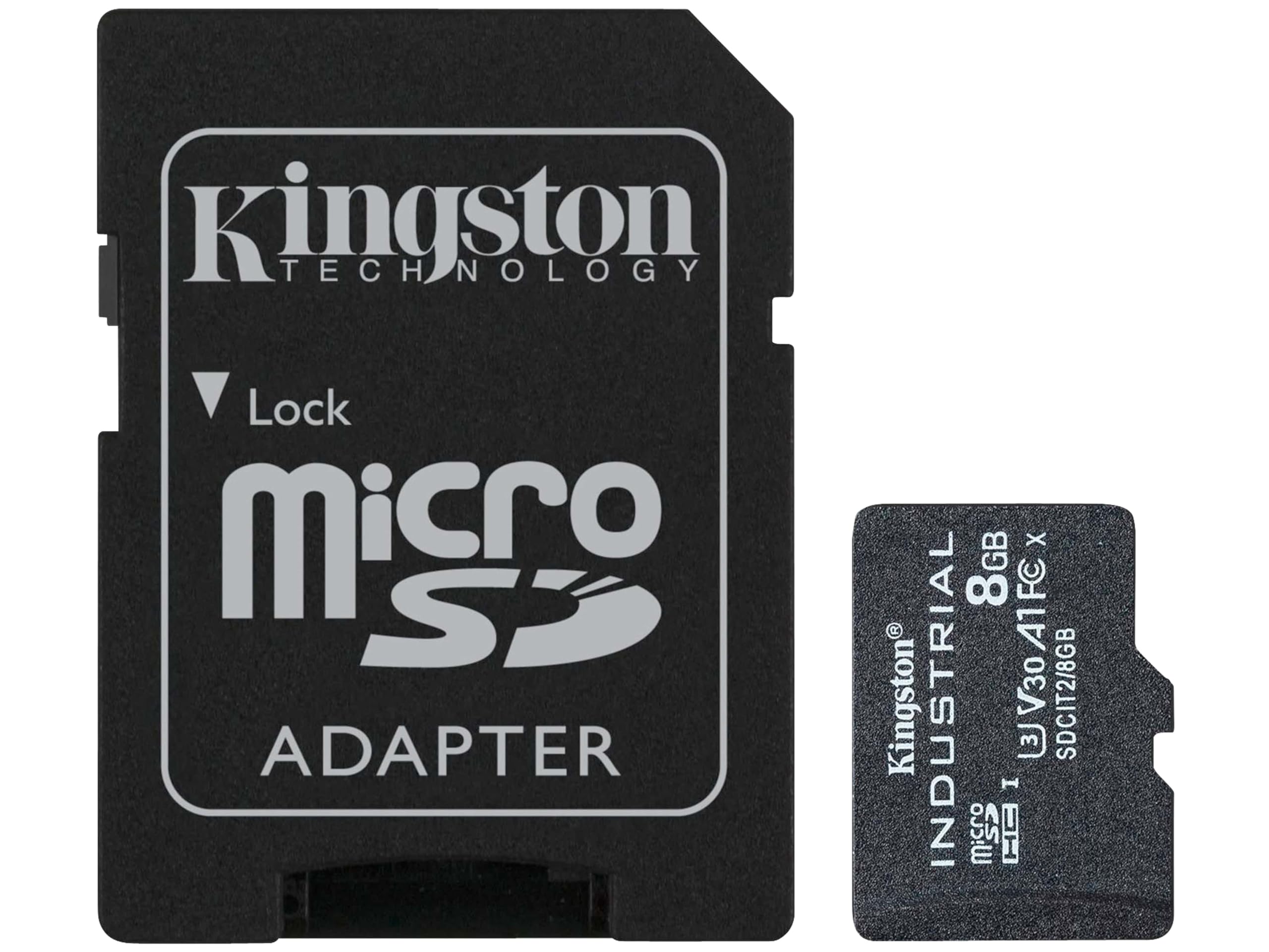 Kingston Industrial 8GB microSDHC C10 A1 pSLC Card + SD Adapter SDCIT2/8GB