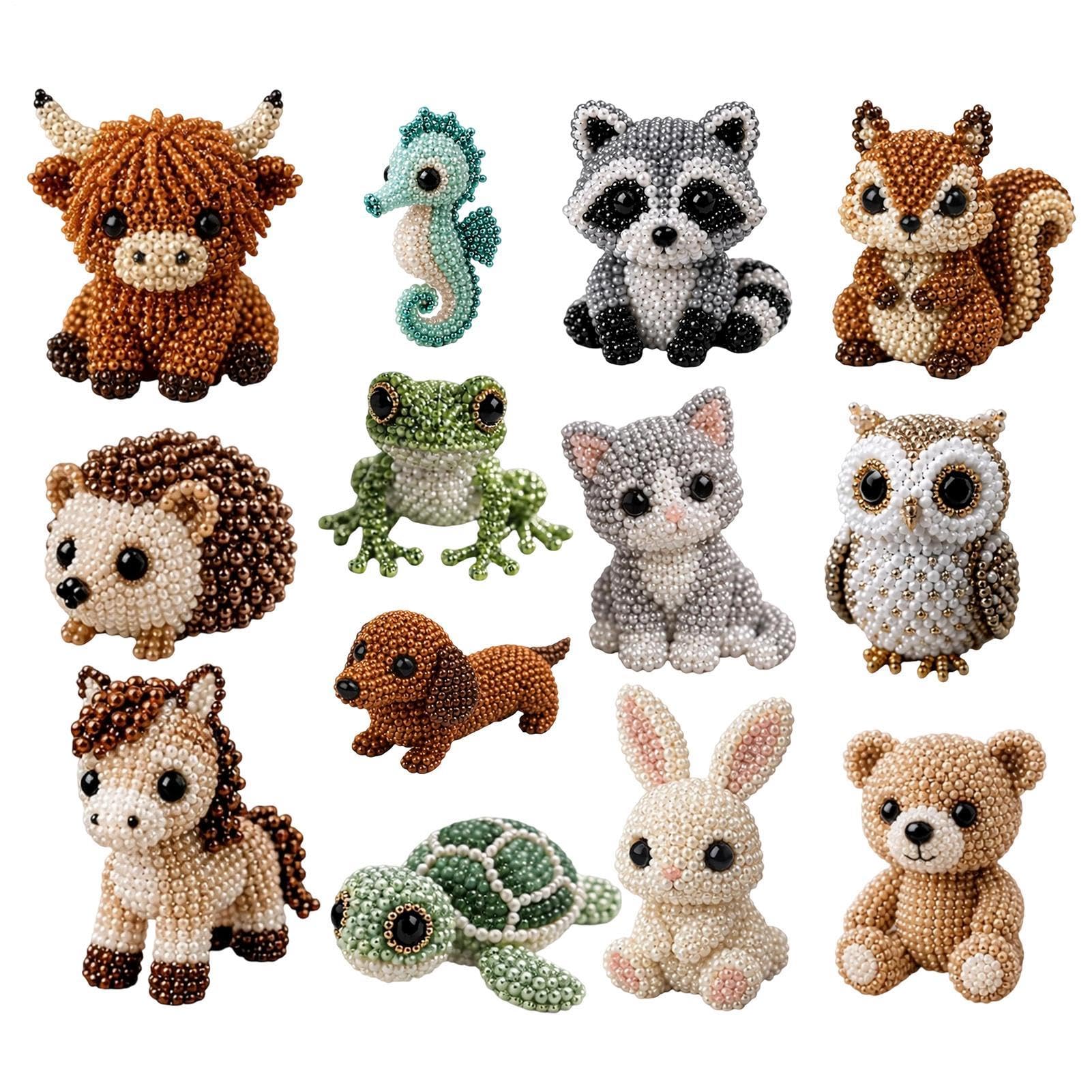 Kit Di Perline Con Istruzioni Creative E Divertenti | Kit Di Perline Animali Per Adulti per Scuola a Casa Corsi d'Arte Laboratori Adulti Appassionati di Lavoretti Manuali