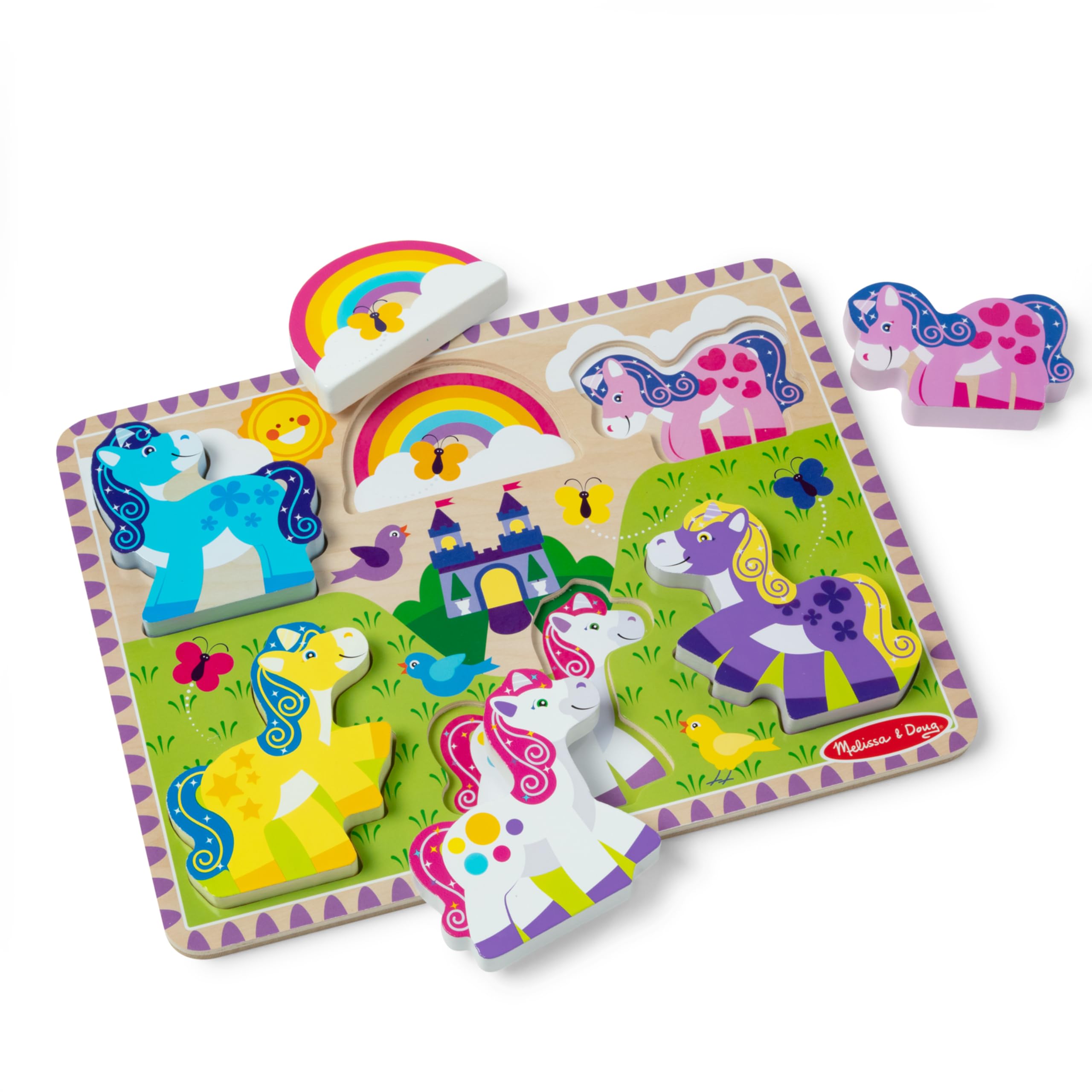Melissa & Doug Sea Creatures Ocean Wooden Chunky Puzzle - 7 Pieces, Multi-color