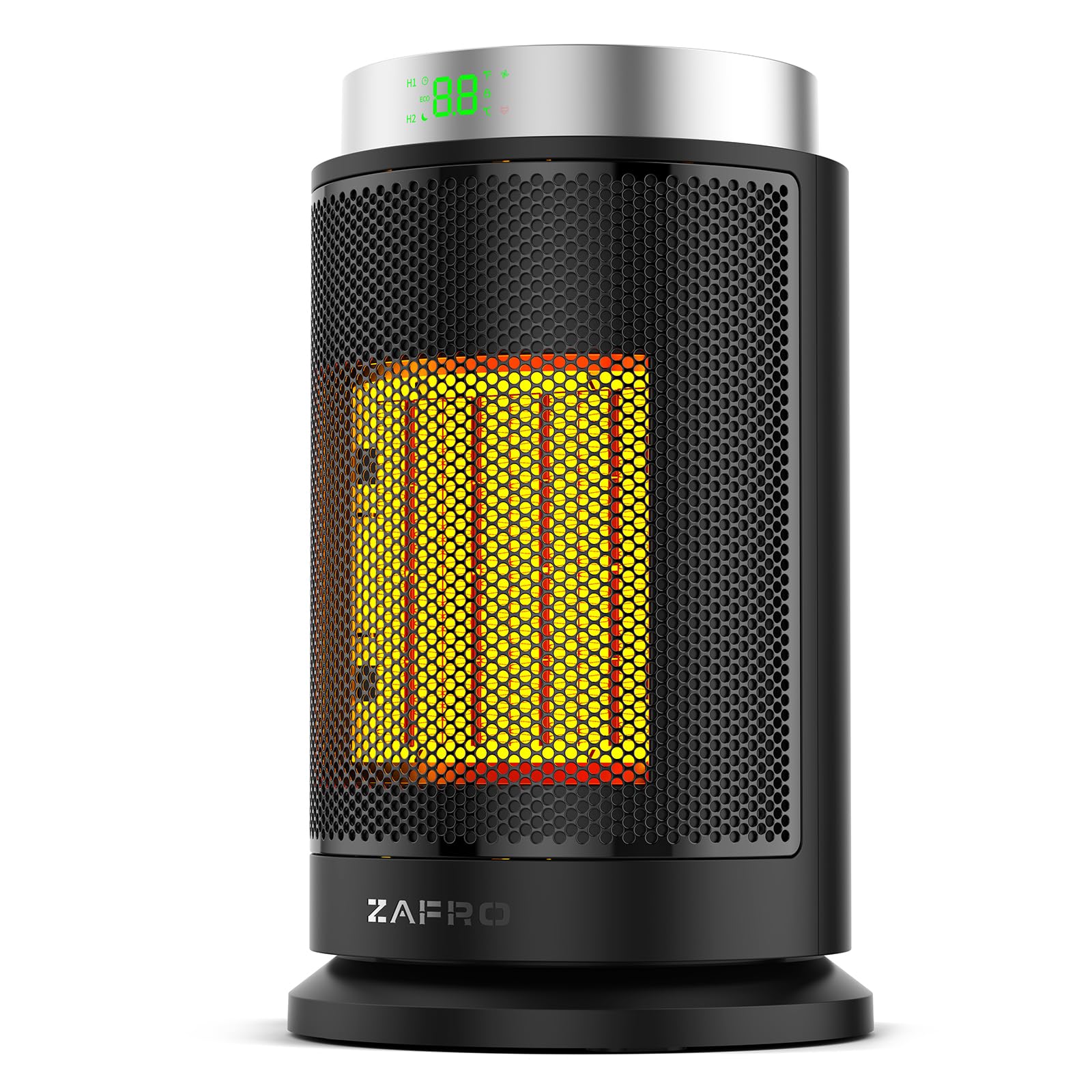 ZAFRO Space Heater Ultra Quiet Portable Electric Heaters for Indoor Use with Thermostat 1500W PTC Ceramic Fast Wide-Angle
