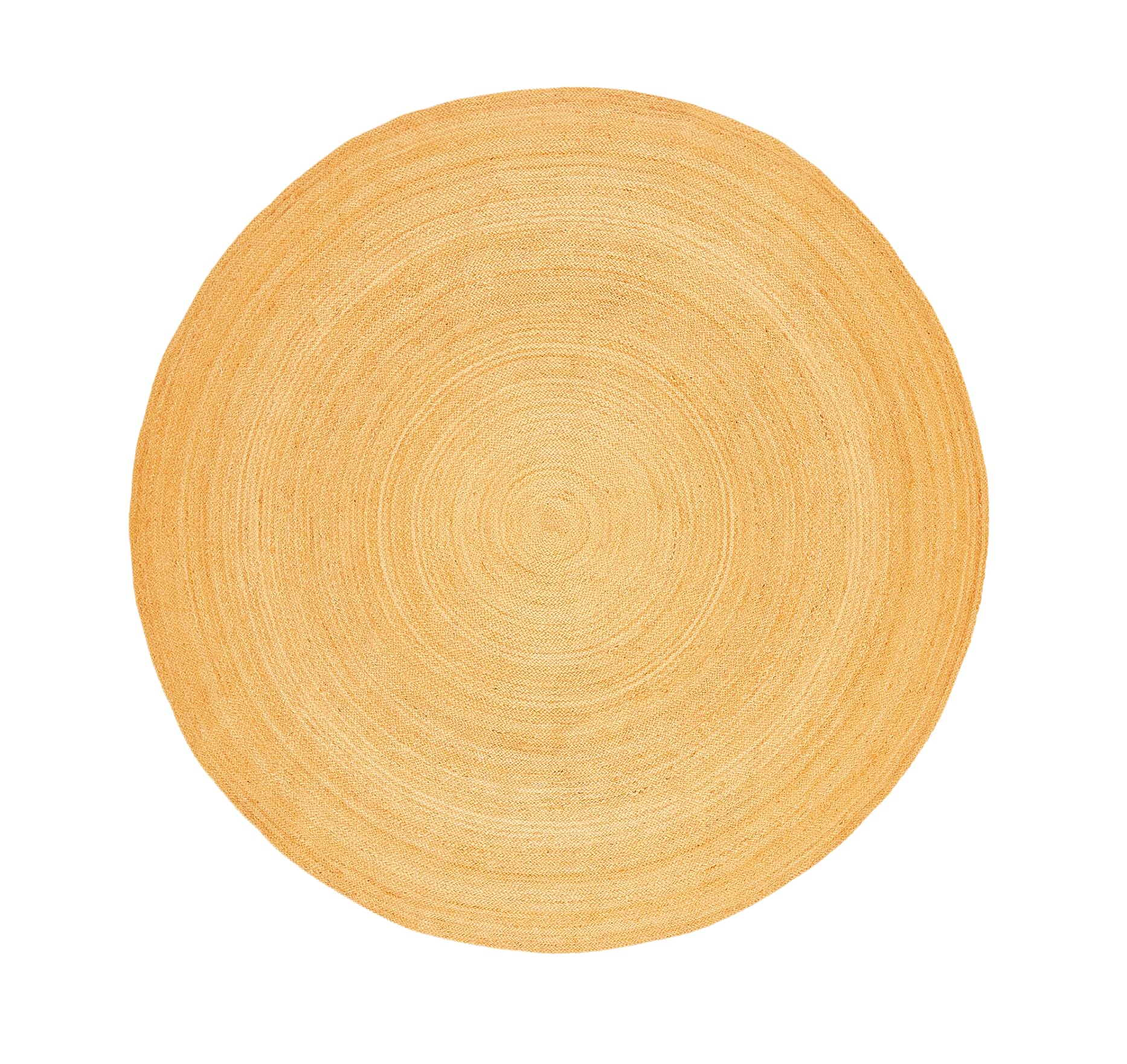 BioEcoLux Alfombra redonda de yute de 100 cm – Alfombra redonda de yute natural Boho Ethno – Hecho a mano y moderna – 100% fibra natural – Salón Dormitorio Cocina Pasillo Exterior – Beige