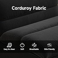 Vista 4 de Bean Bag Chair with Ottoman, Cozy Comfy Reading Nook Chairs, Ultra Soft Corduroy Fabric Bean Bag Chairs for Adults, Reading Chair with Ottoman for