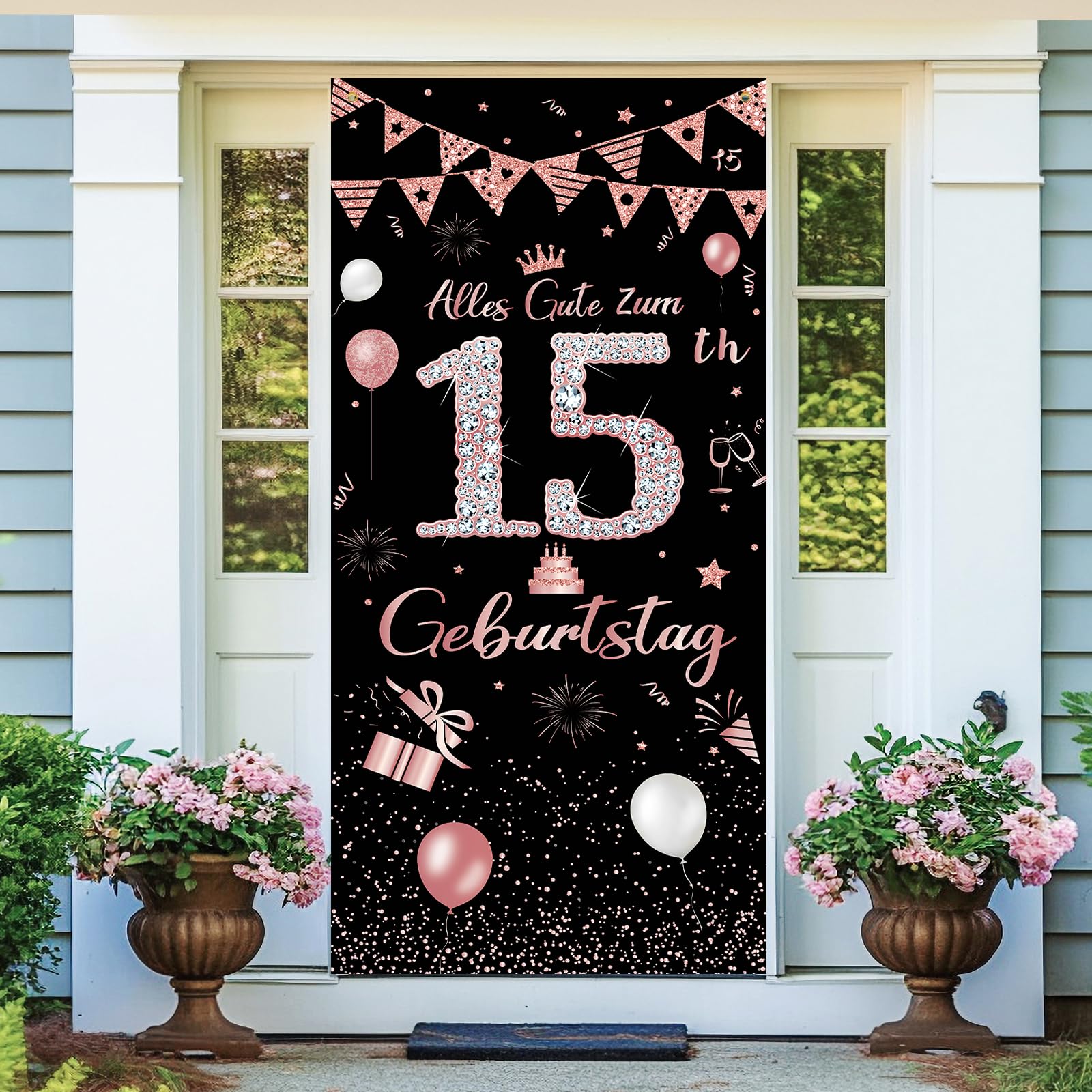Geburtstag Banner Mann Frau 185 × 90 cm