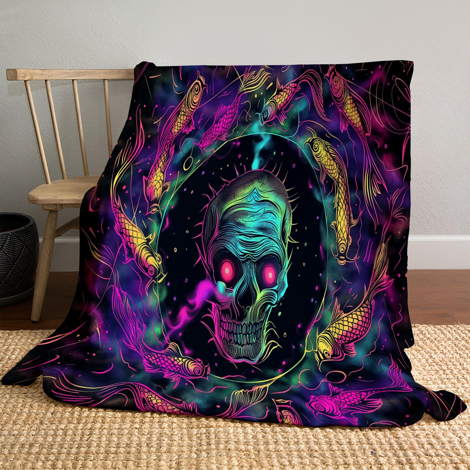Couverture gothique fantastique pour soirées cinéma cocooning d'automne