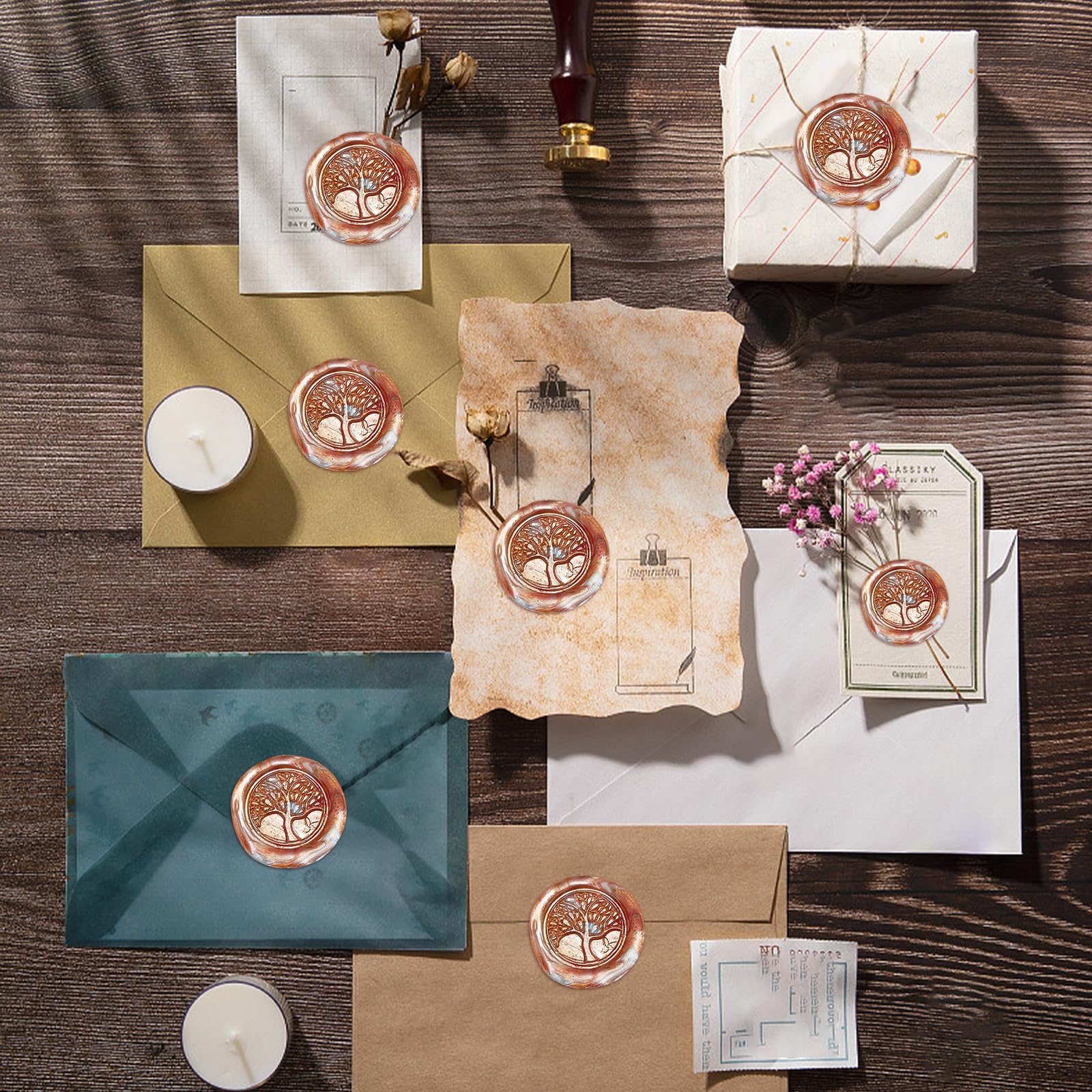 Lot De 200 Tampons De Cire à Cacheter Avec 1 Tampon à Cacheter