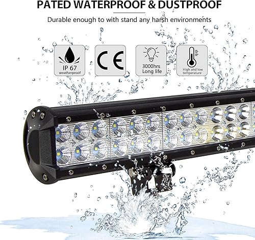 Miniatura 6 de SKYWORLD Barra de luz LED de trabajo de 36 pulgadas, 234 W, haz combinado de luz de inundación, luces antiniebla para conducción todoterreno con kit