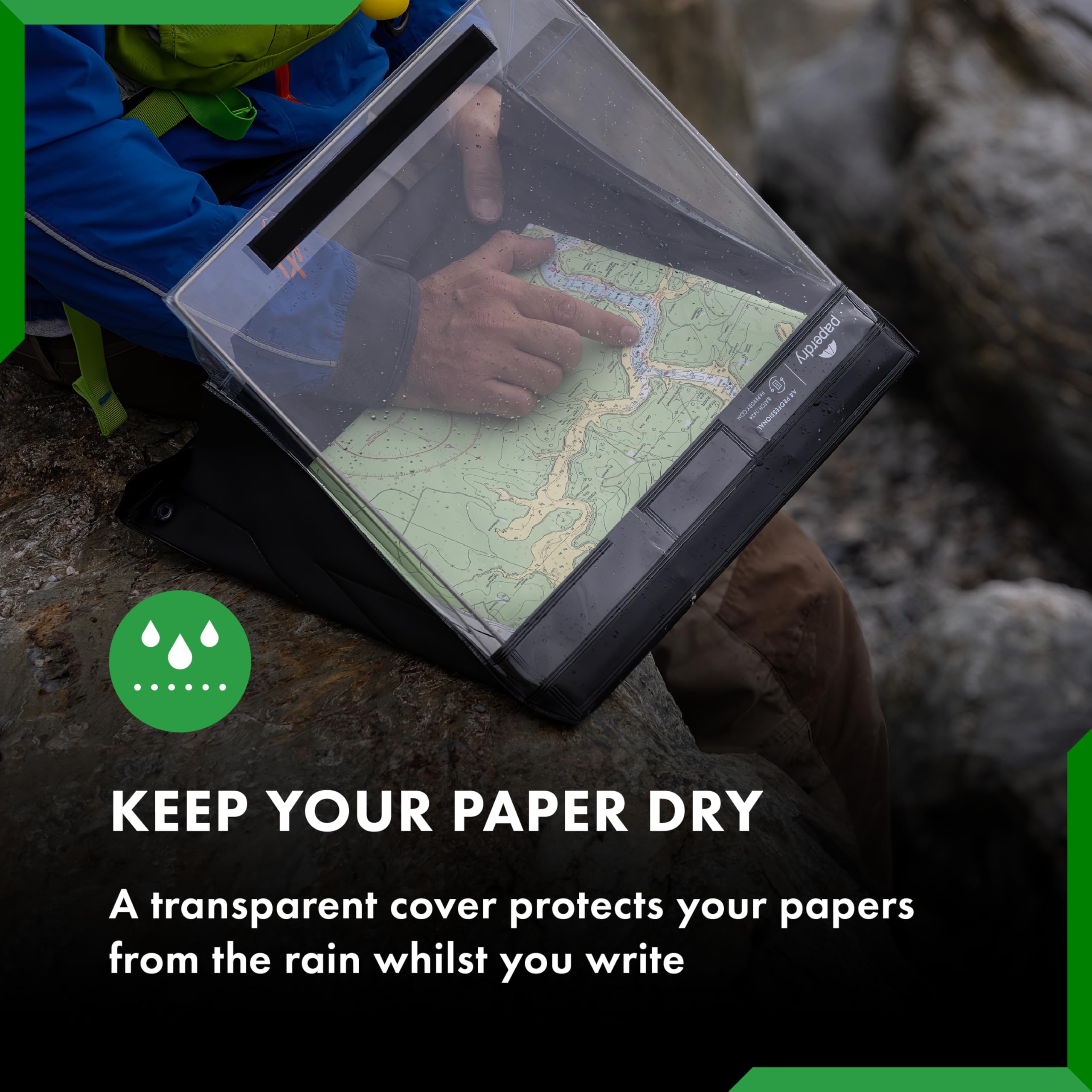 Waterproof Clipboard A4 Professional Dual Portrait and Landscape by Paperdry, Black - Image 4
