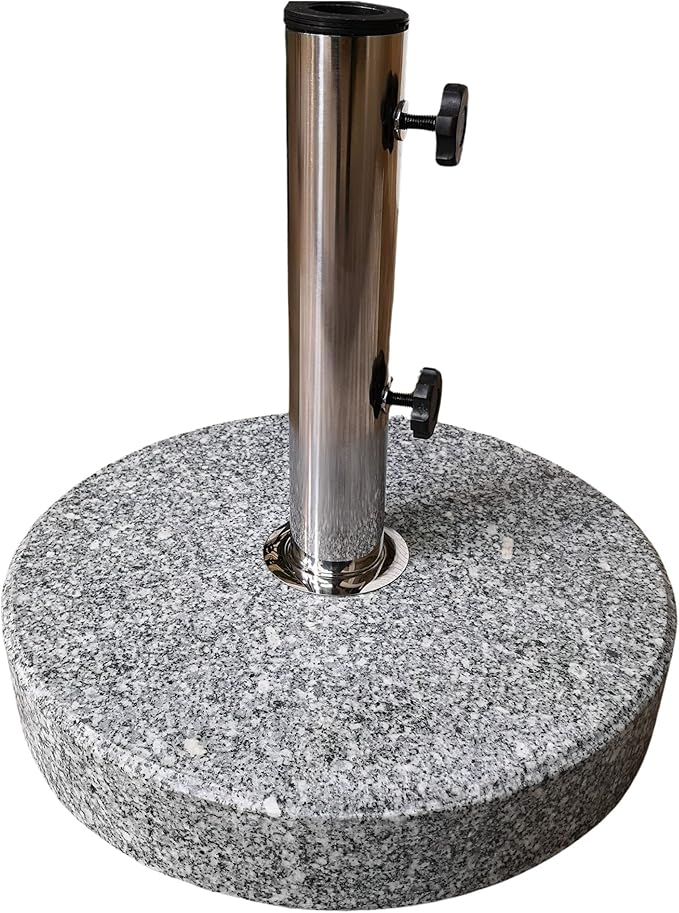 Samuel ALEXANDER 25kg Grey And White Granite Parasol Stand Base Heavy