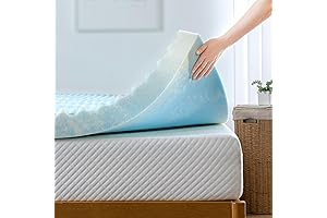 ZINUS 4 Inch Swirl Gel Cooling Memory Foam Mattress Topper