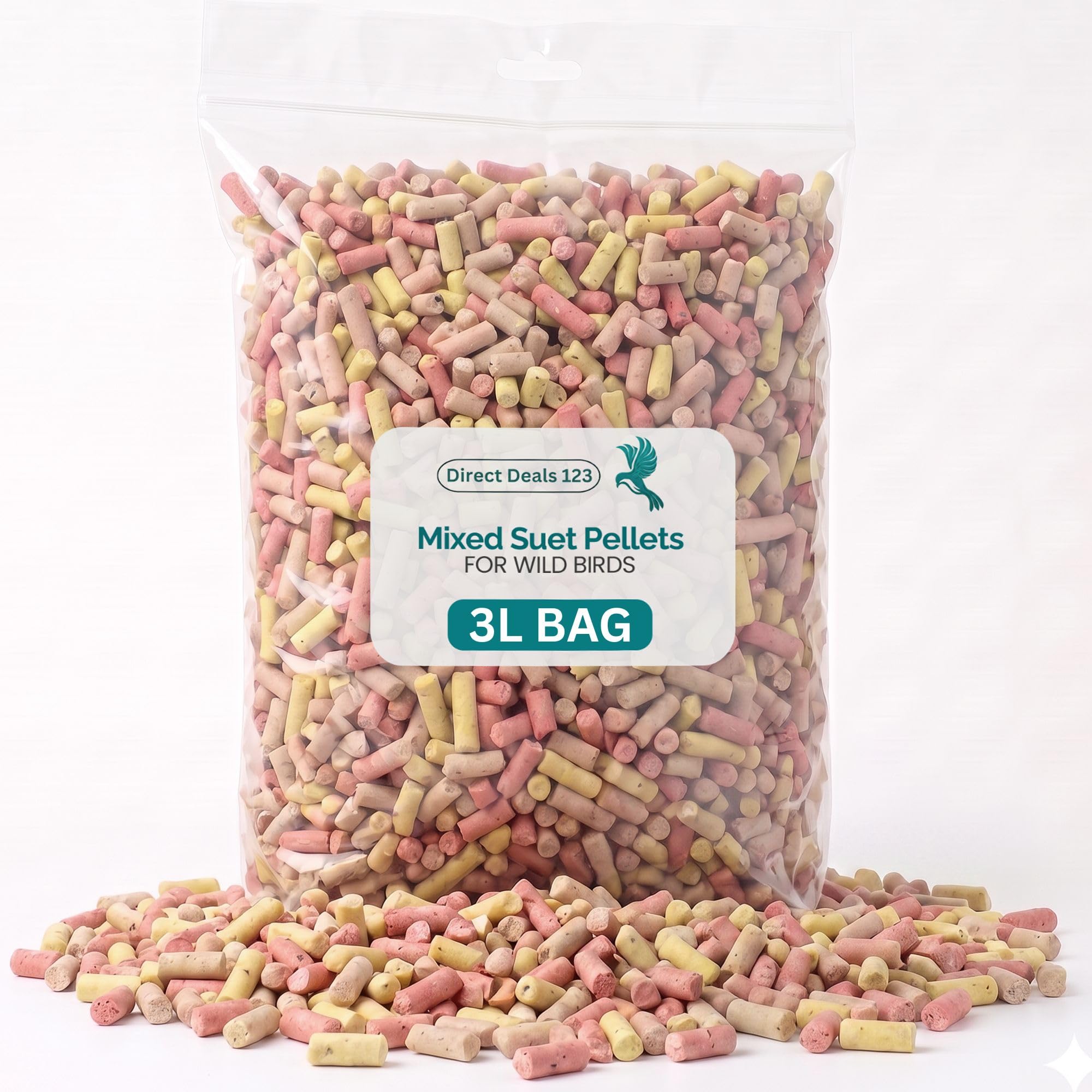 3L Berry Mix Suet Pellets for Wild Birds Food, Berries for Bird Feed