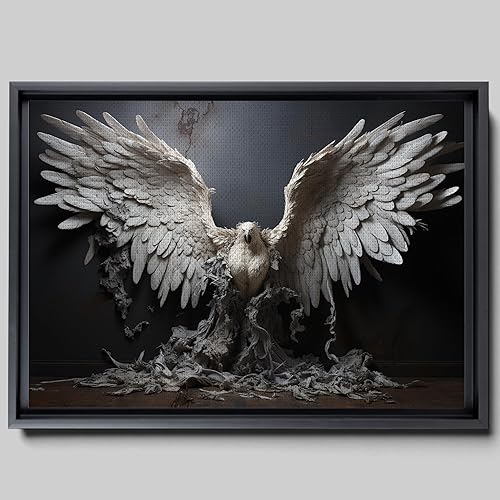 Angel Wings Canvas, Serenity Art Print, Wall Art, Angel Prints, colorful art, abstract canvas art