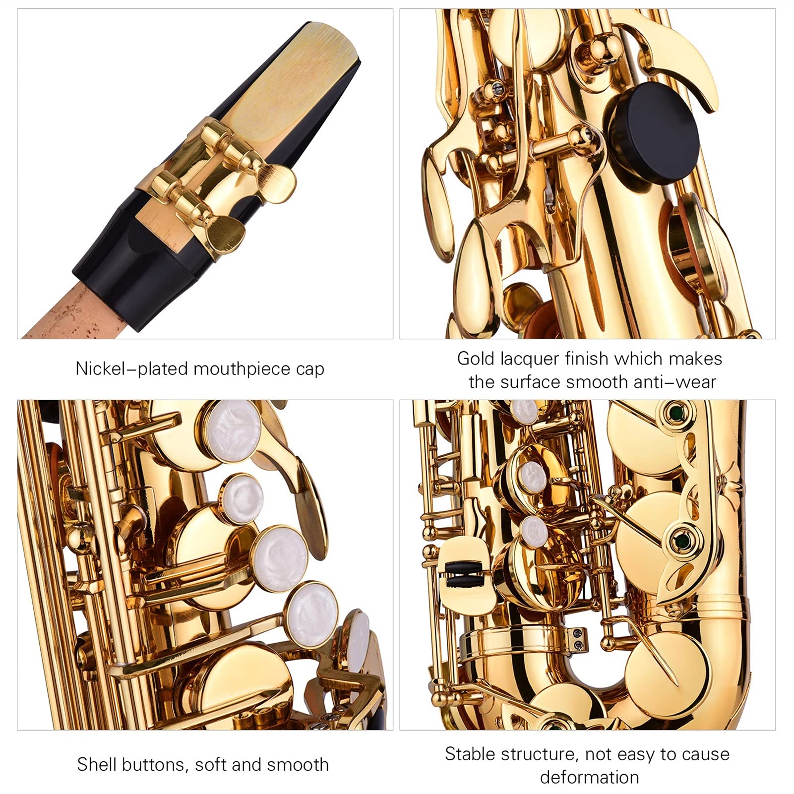 Saxophon Set Major Alt Saxophon EB Key Messing Gold Lack Saxophonzubehör Saxophon Altsaxophon Alto