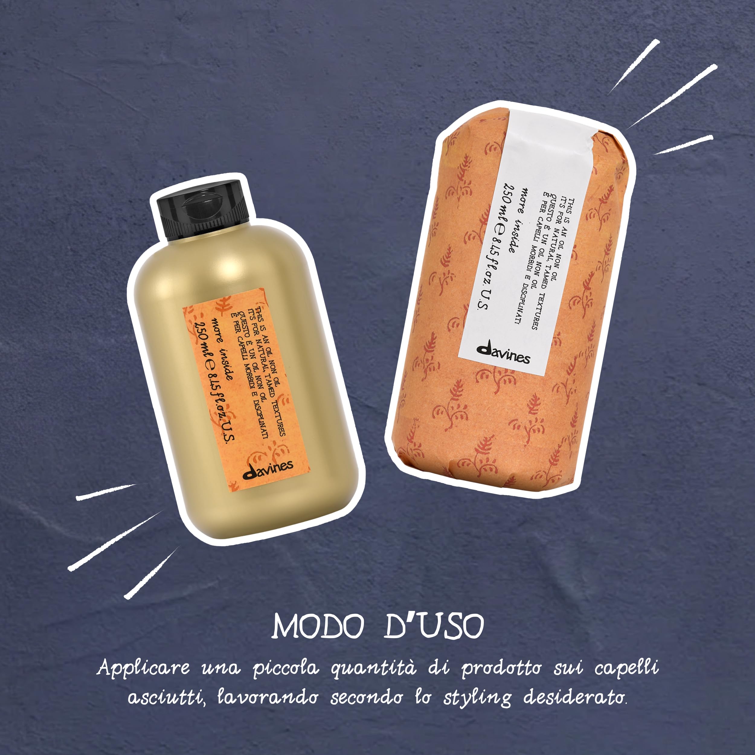 Davines MORE INSIDE Questo è un Oil Non Oil Gel anticrespo per capelli 250 ml