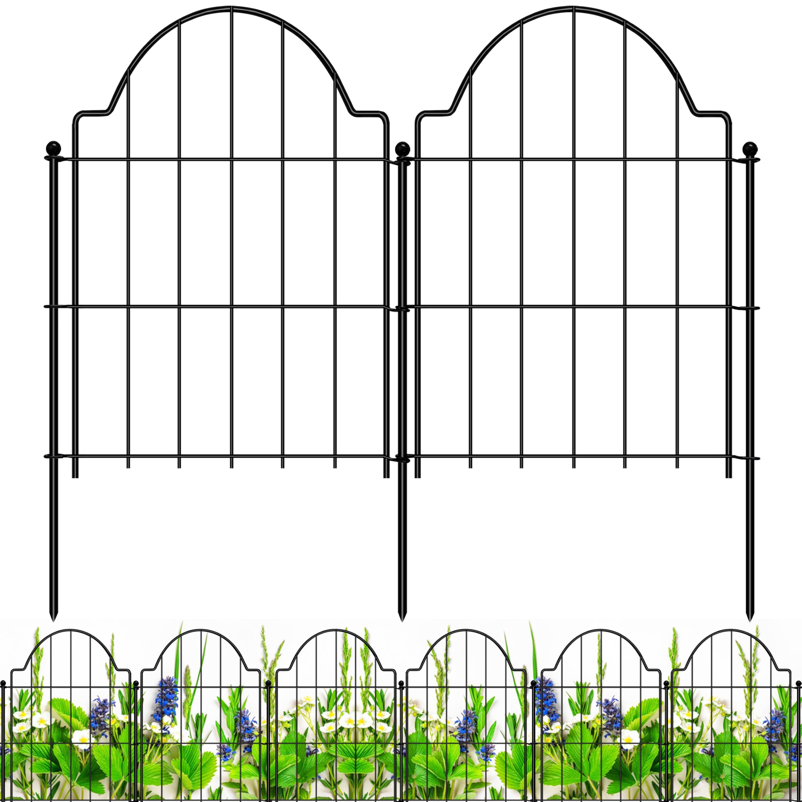 Decorative Garden Fences 17in x 10.3ft 10 Pack