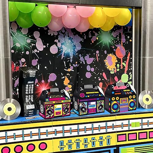 Miniatura 7 de umoni 24 cajas de cinta de casete para fiestas, decoraciones de los años 80 y 90, cajas de recuerdos de fiesta para retro de los años 80 y 1990