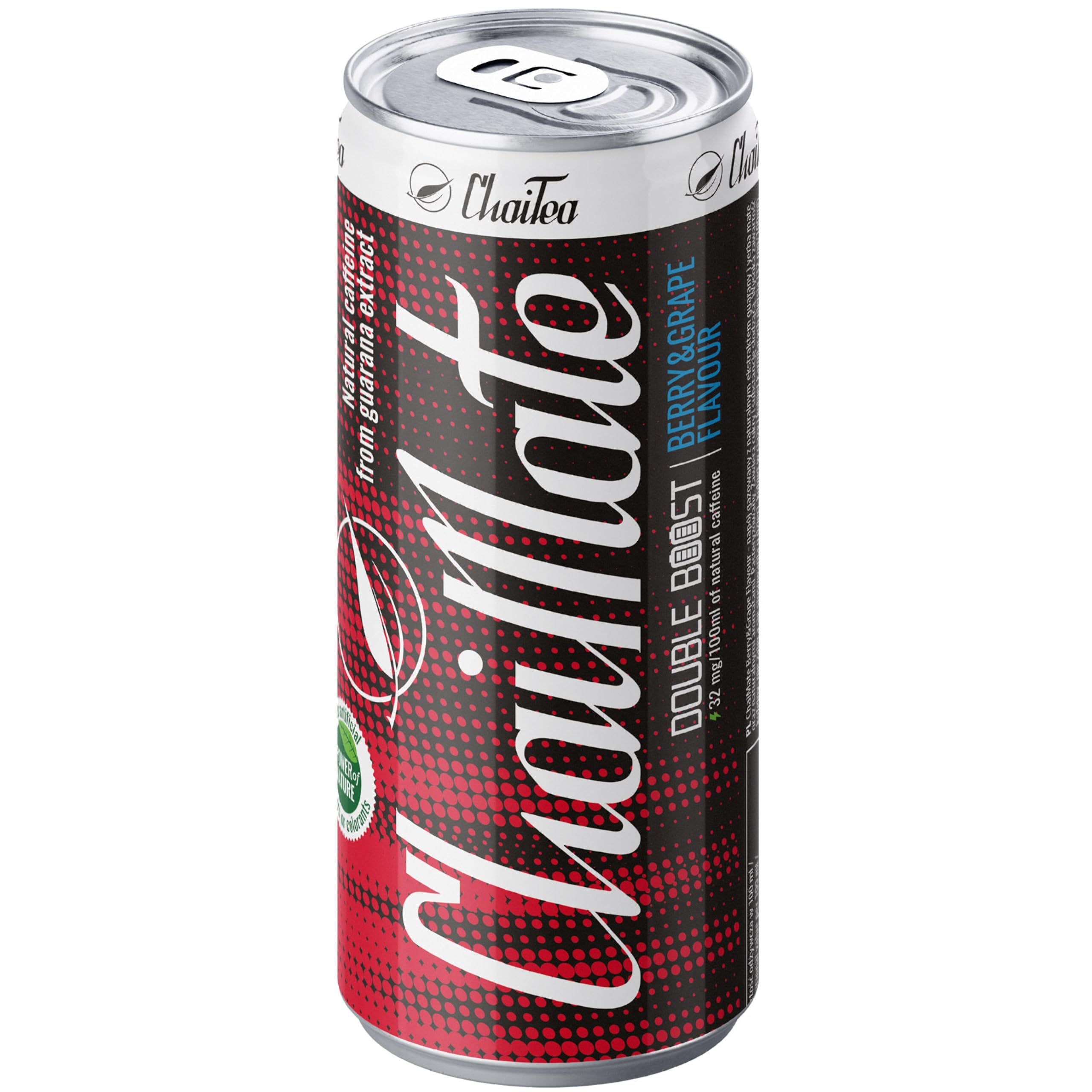 CHAIMATE Berries & Grapes Yerba Mate Sparkling Energy Drink 24 x 330ml Cans, Berry & Grape Flavoured, Vegan, Gluten Free, Non Alcoholic, Natural Caffeine Soft Drink Multi Pack for Home or Work