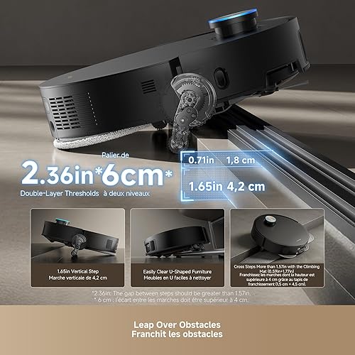 Miniatura 2 de DREAME Robot aspirador y trapeador ultra completo X50 con vacío automático y trapeador autolimpiante, succión de 20,000 Pa, evitar obstáculos y