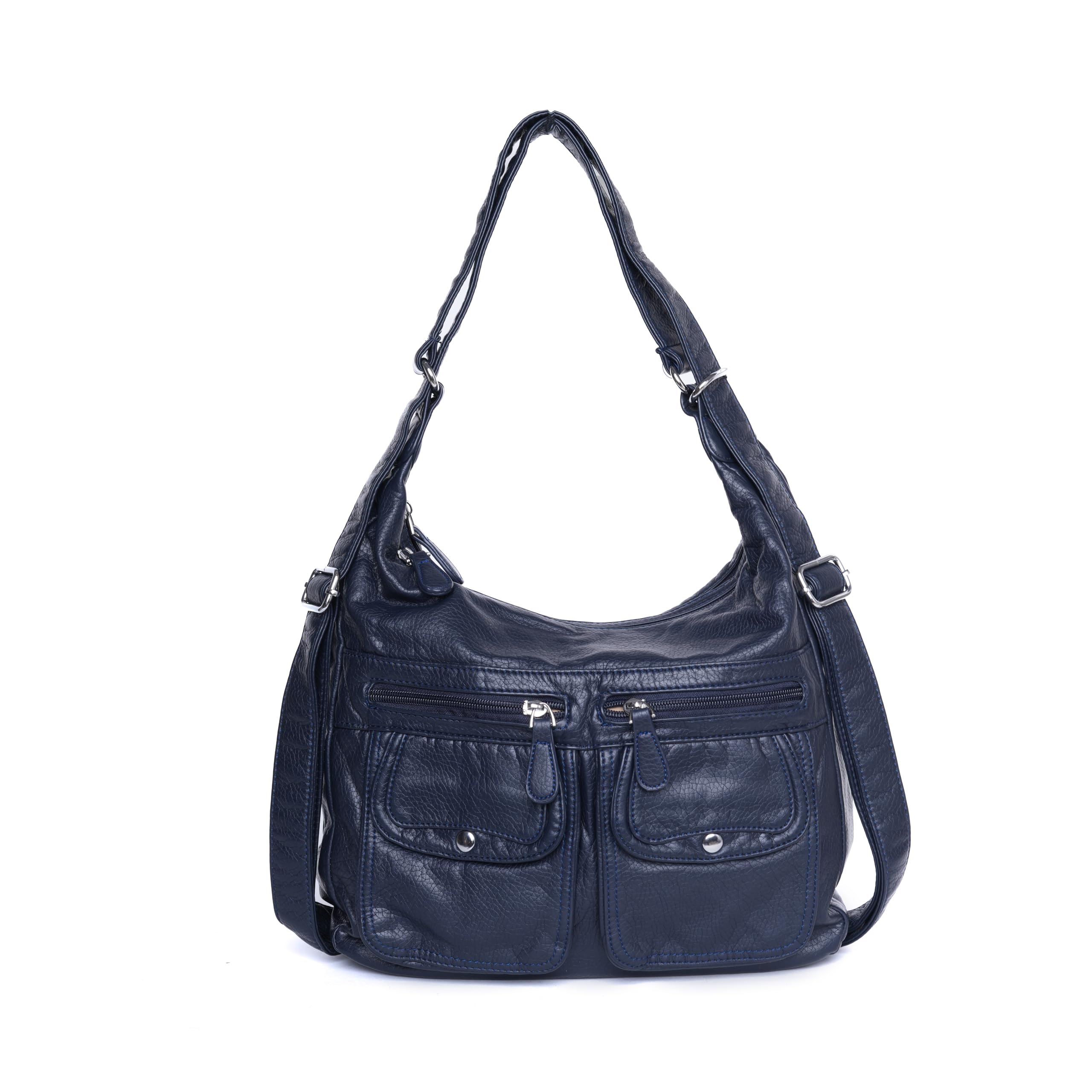 Shoulder Bag for Women Leather | Convertible Into Handbag & Backpack for Hands Free Use | Stylish Purse with Multiple Pockets for Office and Travel | College bag for Girls.-image-24