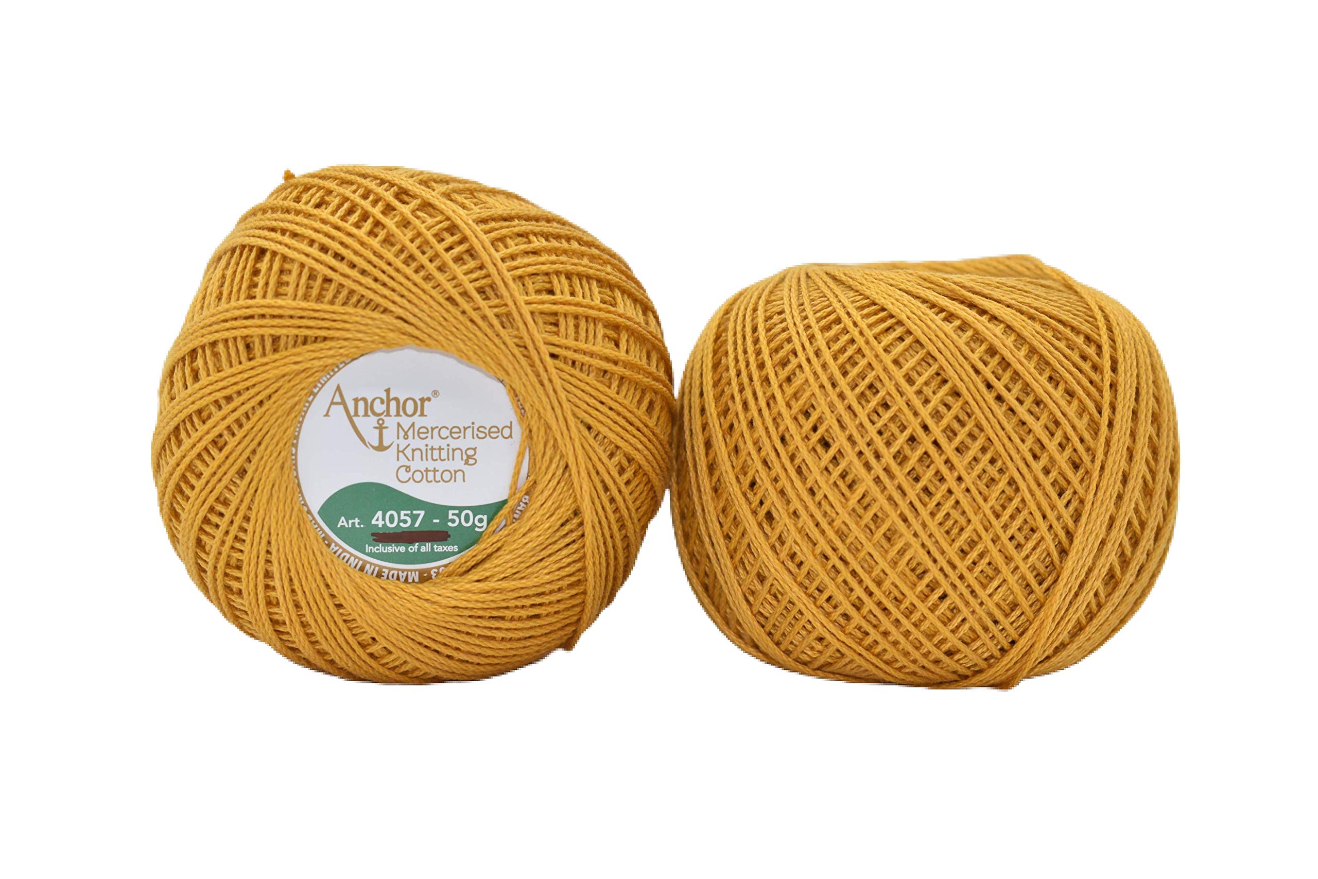 HUNNY- BUNCH® Premium Anchor Mercerised Knitting Crochet Cotton Thread Yarn Balls for Knitting, Weaving, Embroidery, DIY and Craft Making (Art. 4057) 50G - Pack of 1 (307)