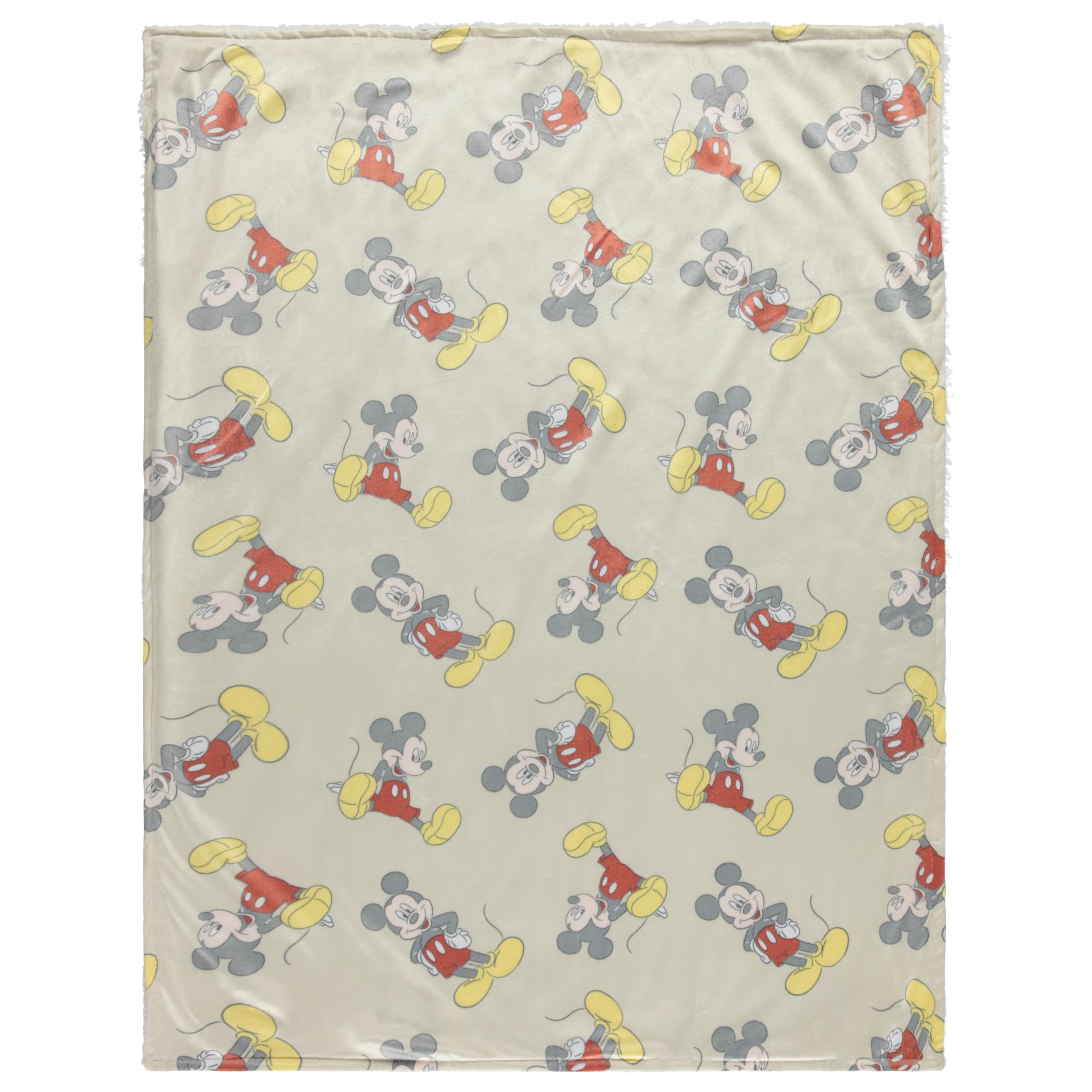 Disney Coperta per neonati in visone e sherpa double-face, ultra morbida e soffice, in visone, per neonati, misure 30 x 35 cm