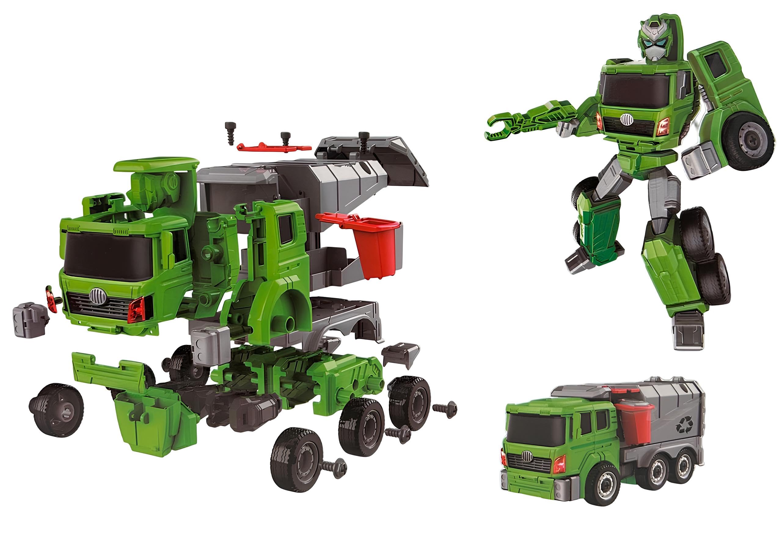 Maxi Robot Transformable in Truck with Lights Real Sounds Mecha Trucks DIY Robot to Build cm30 Fire Truck Construction Site Urban Car Robots Deformation Mega Large MechaBot - Image 4