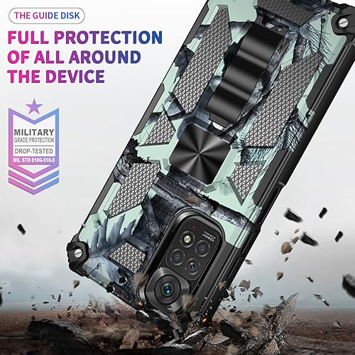 Miniatura 5 de Funda para Redmi Note 11S, funda para Redmi Note 11 4G, funda de camuflaje militar con protección de grado militar probada contra caídas y cubierta