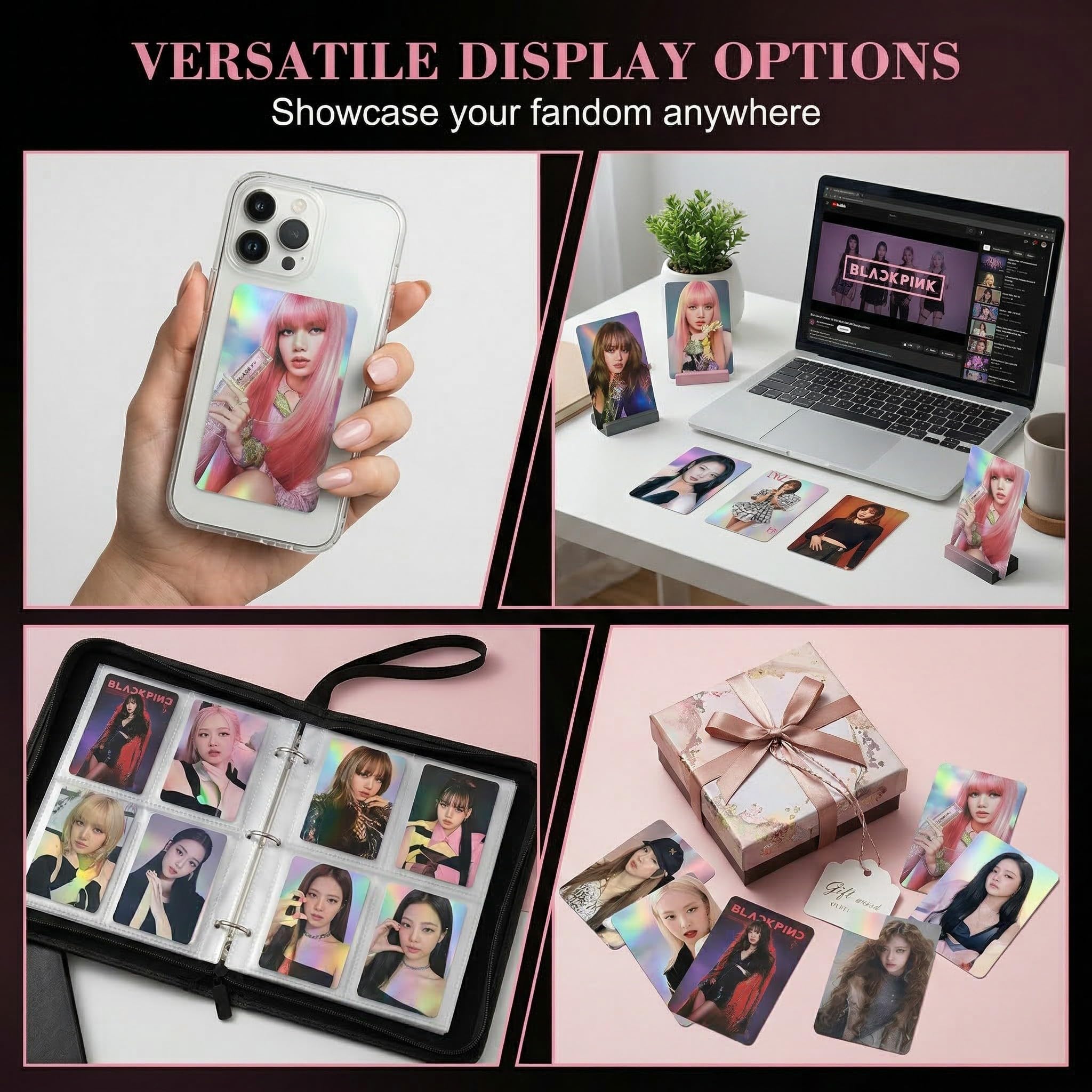 Kpop Lomo Cards Photocards 4 Set 220 Pezzi Jennie Mantra Rose Jisoo Lisa Fan Gift