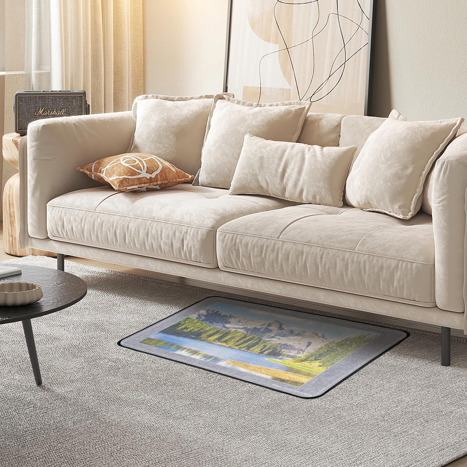 Tavolo puzzle da 2000 pezzi con copertura, puzzle pieghevole, accessori puzzle 105 x 80 cm, super leggero in feltro con 8 scomparti per la selezione e 1 copertura, piatto puzzle portatile, grigio