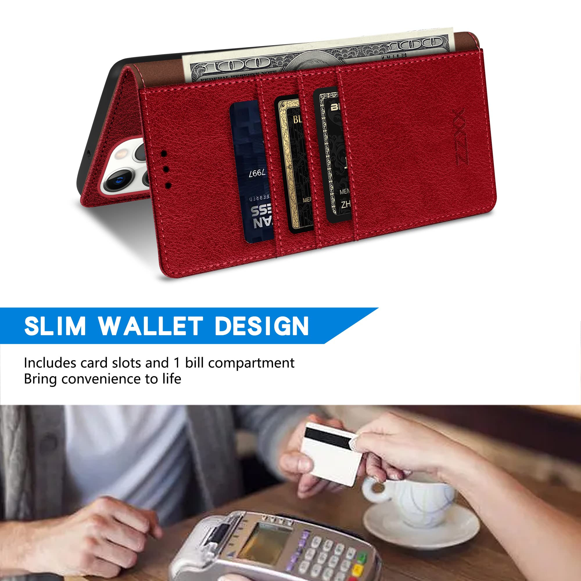 Amazon.co.jp: ZZXX iPhone 18 Plus 財布型ケース [RFID