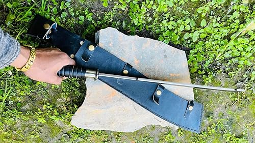 Miniatura 3 de Machete Jungle de 18" - Cuchillos de acero de alto carbono de espiga completa - Kukri de acero de alto carbono - Hoja de equilibrio de agua templada