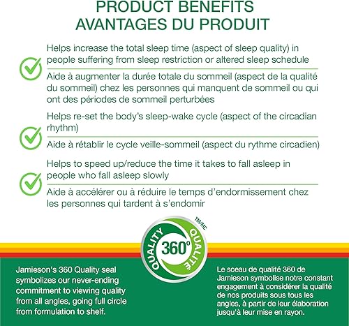 Miniatura 3 de Jamieson Laboratories Suplemento de melatonina, 10 mg, 100 unidades