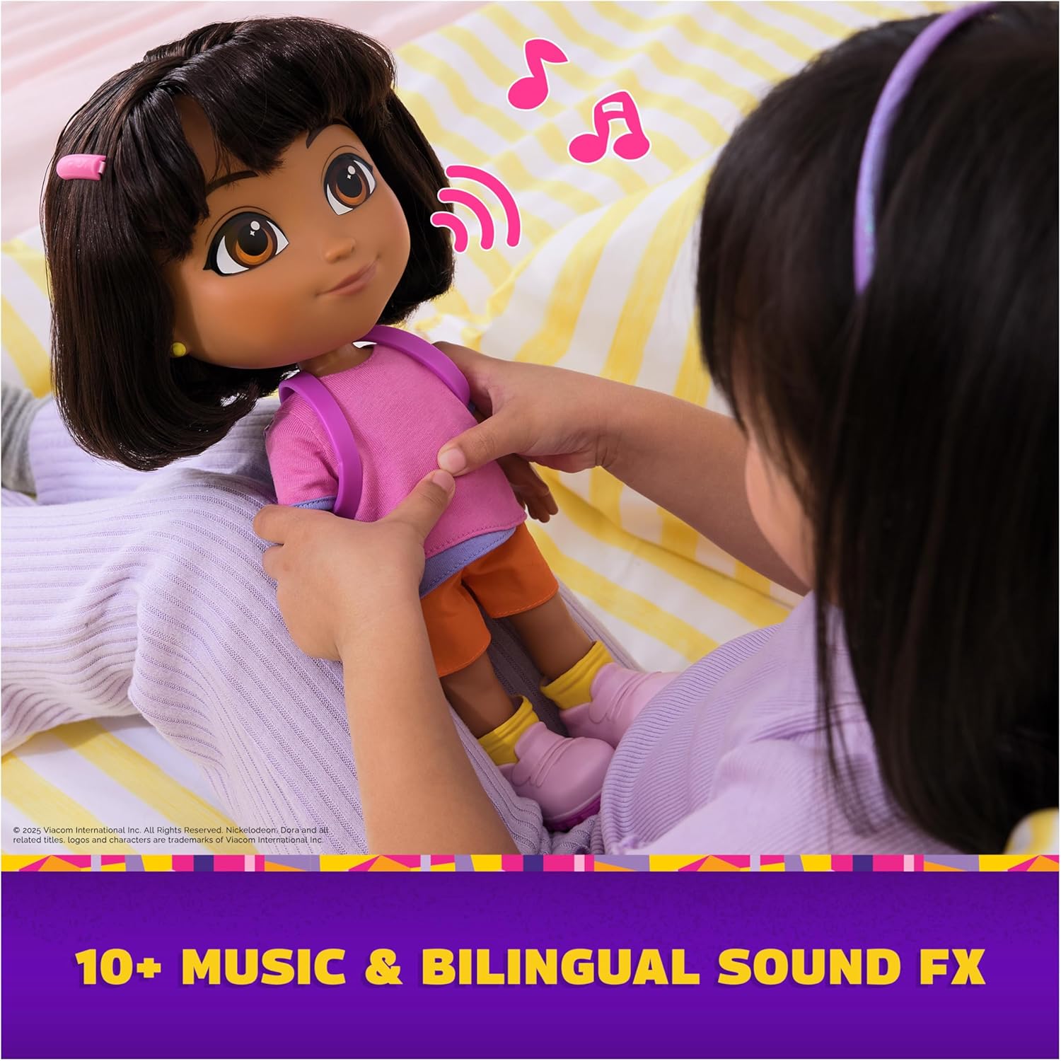 Dora, Sing & Explore Dora Doll with Music, Sound Effects, Bilingual Phrases, Doll Clothes & Accessories, Kids Toys for Girls & Boys Ages 3 and Up - Image 4