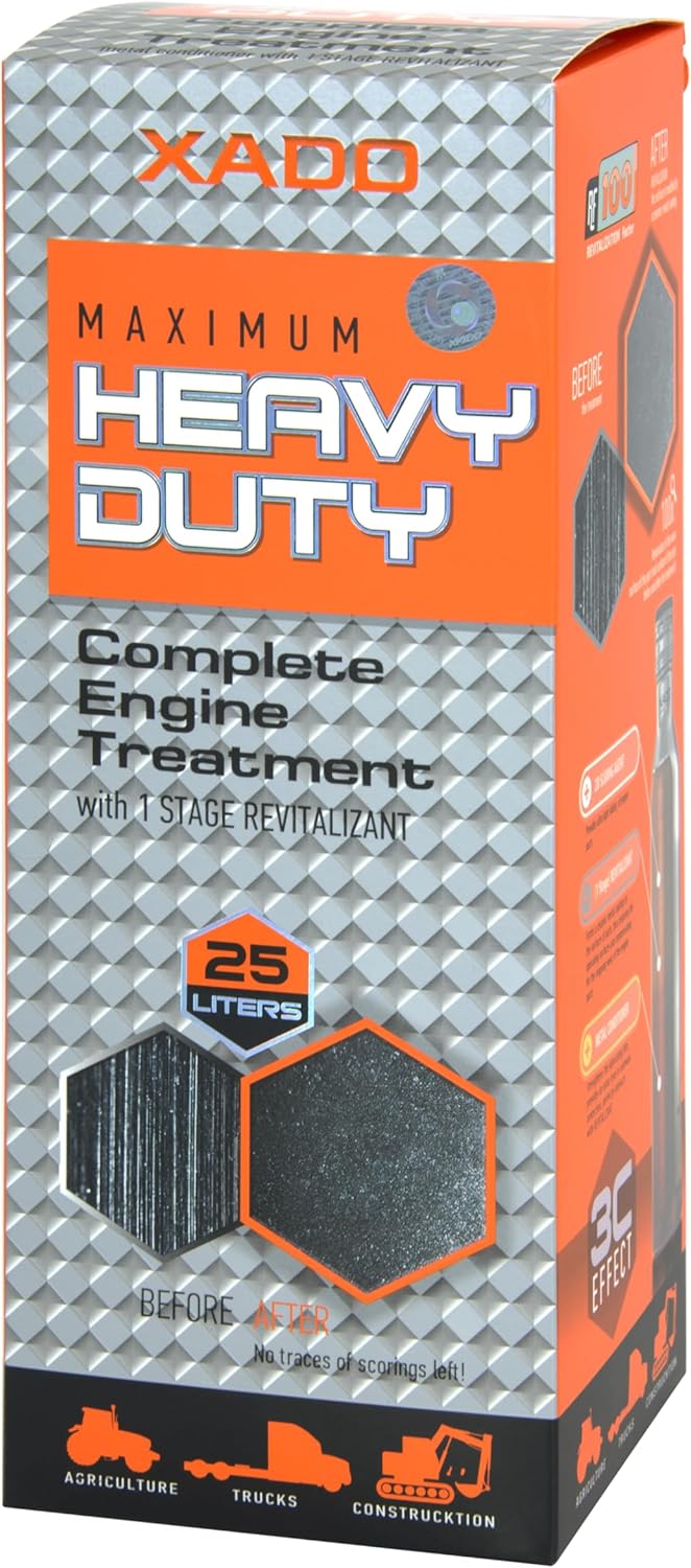XADO 1 Stage Maximum Heavy Duty - Atomic Metal Conditioner & Engine Treatment, Reduces Wear & Restores Power, 500 ml