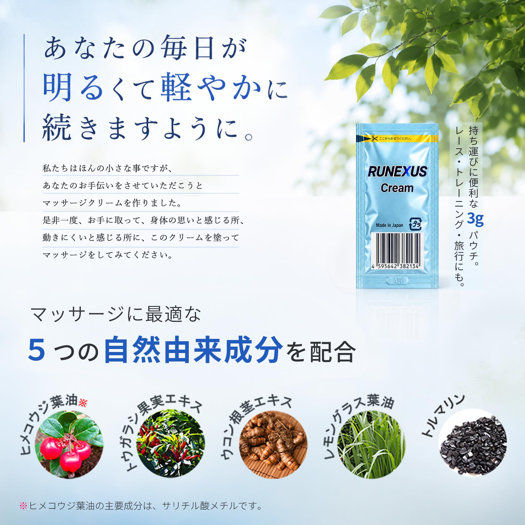 Amazon | RUNEXUS(ルネクサス) マッサージクリーム 30g(3g×10包