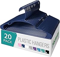 Vista 10 de NEATERIZE - Ganchos de ropa de plástico, 20 paquetes, Aqua - Perchas para colgar ropa