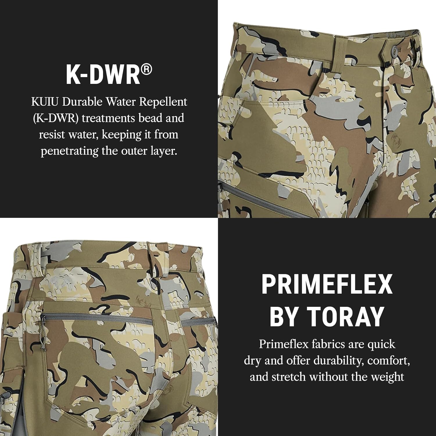 KUIU Guide Pro Pant - Wind-Resistant, Articulated Fit, Durable Soft-Shell for Cold Weather Mountain Hunting - Image 5