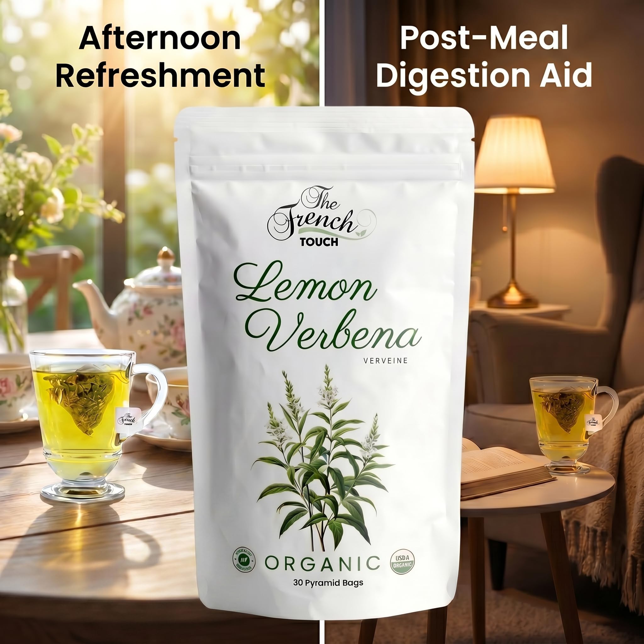Amazon.com: The French Touch Lemon Verbena Tea ORGANIC | 1.8g x 30