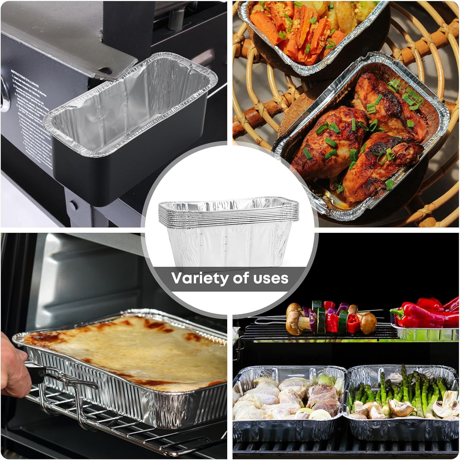 Stanbroil Grease Drip Pan with 10-Pack Disposable Foil Liners, Compatible with Earlier Versions of The Blackstone 28" and 36" Griddle